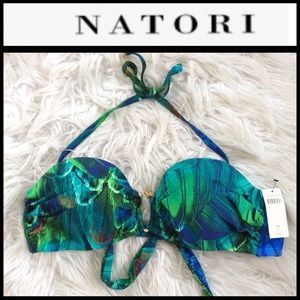 NWT Natori Paradise Feather Bikini Top